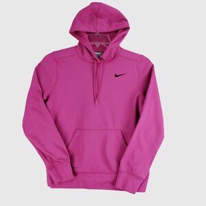 Vintage NikeFit Womens Pink Pullover Hoodie With Kangaroo Pocket Size M